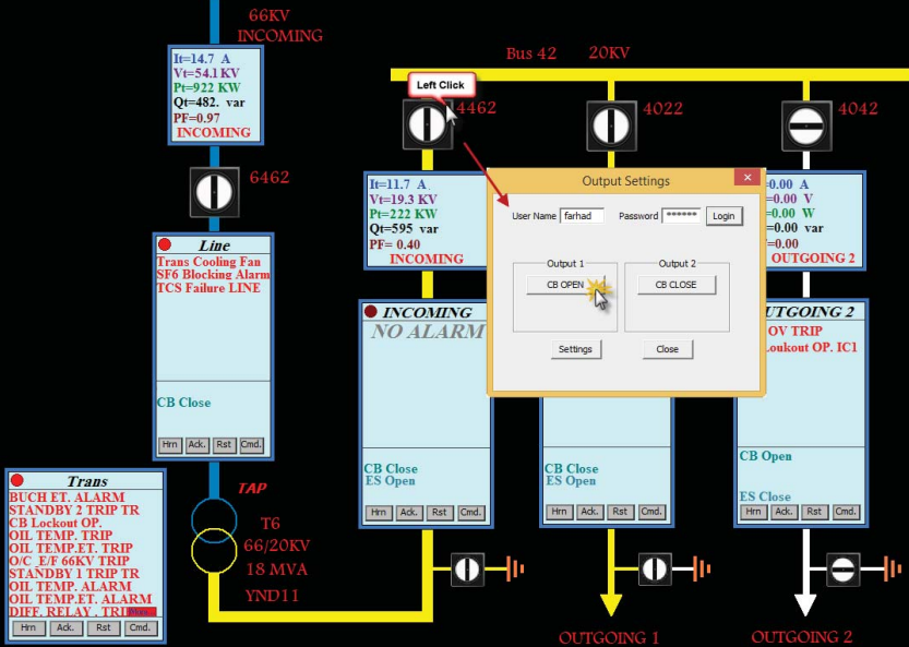 فرمان قطع و وصل کلیدها